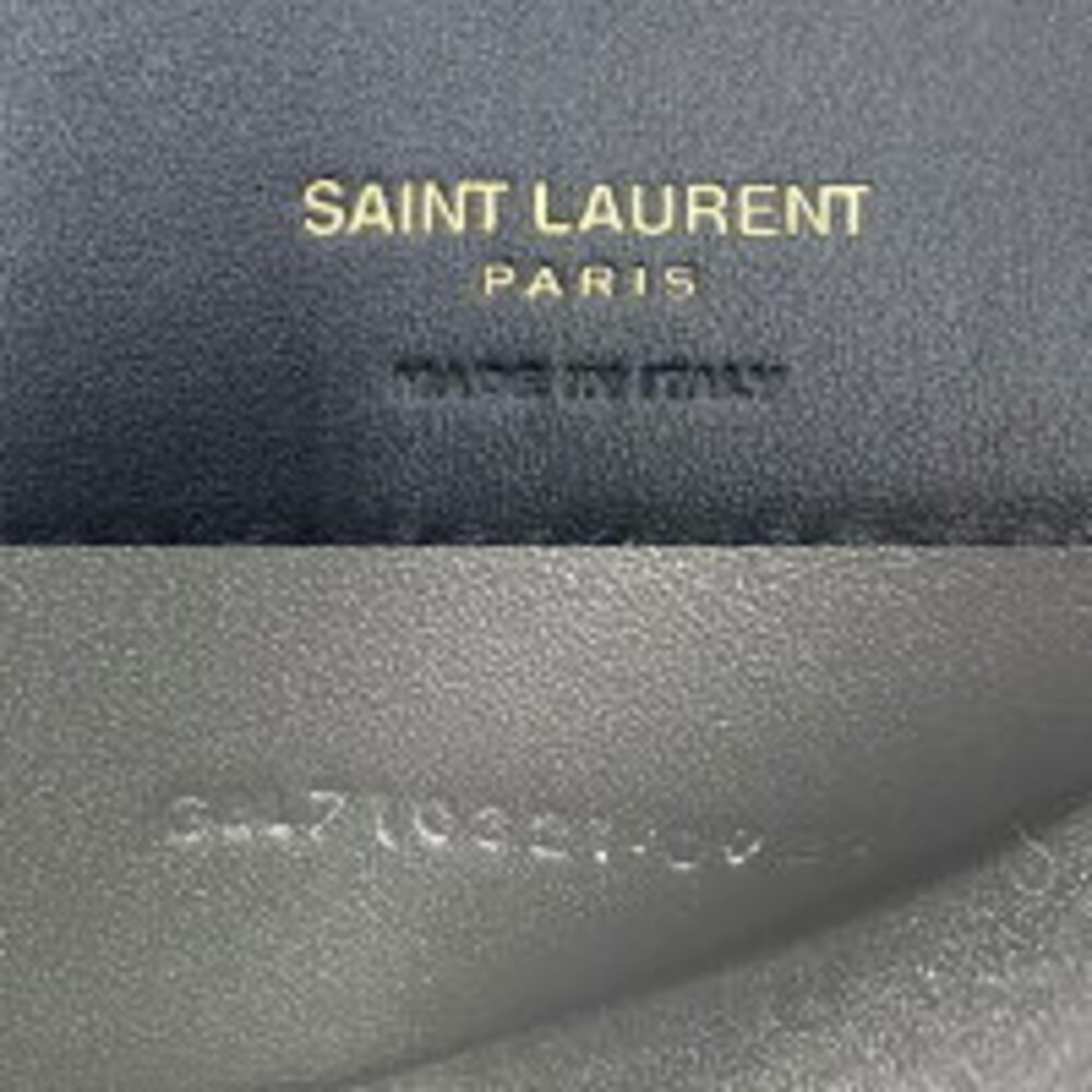 Saint Laurent Paris Jamie Fold Wallet Two Tone Zipper YSL Logo Black - Picture 5 of 7